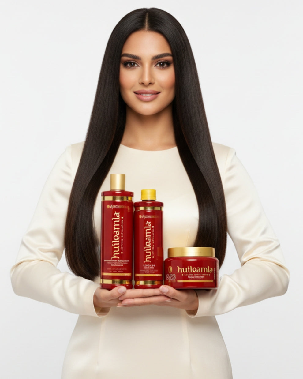 Kit Entretien Shampoing Sans Sulfate, Masque et Soin Indien Amla Plex - 2x500ml + 300ml