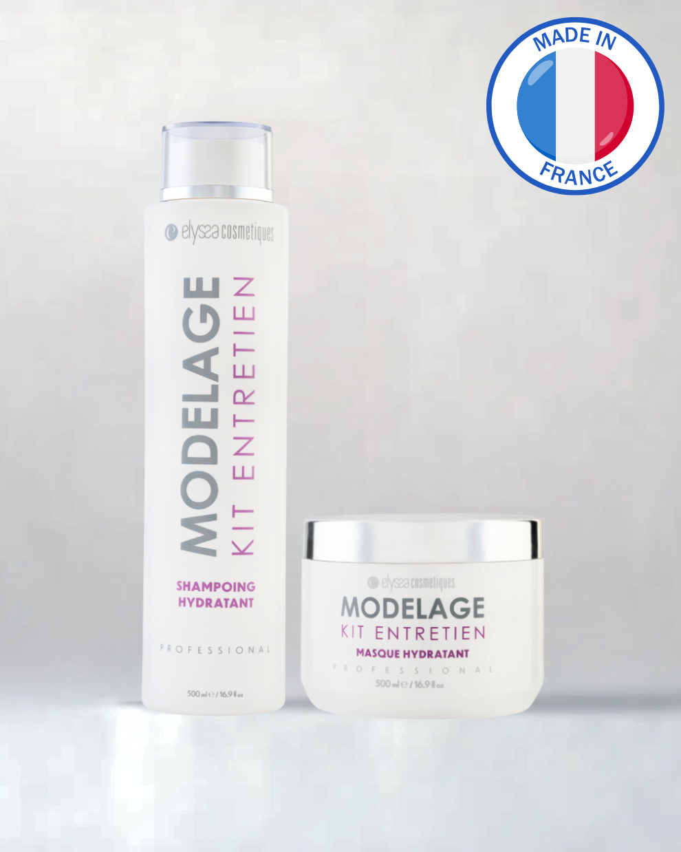 Kit Entretien Shampoing Sans Sulfate & Masque Cheveux Modelage - 500ml + 500ml